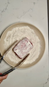 Short rib coated in flour