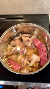 Pho Meat before it is boiled in water