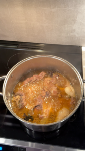 Pot of Pho that is being boiled